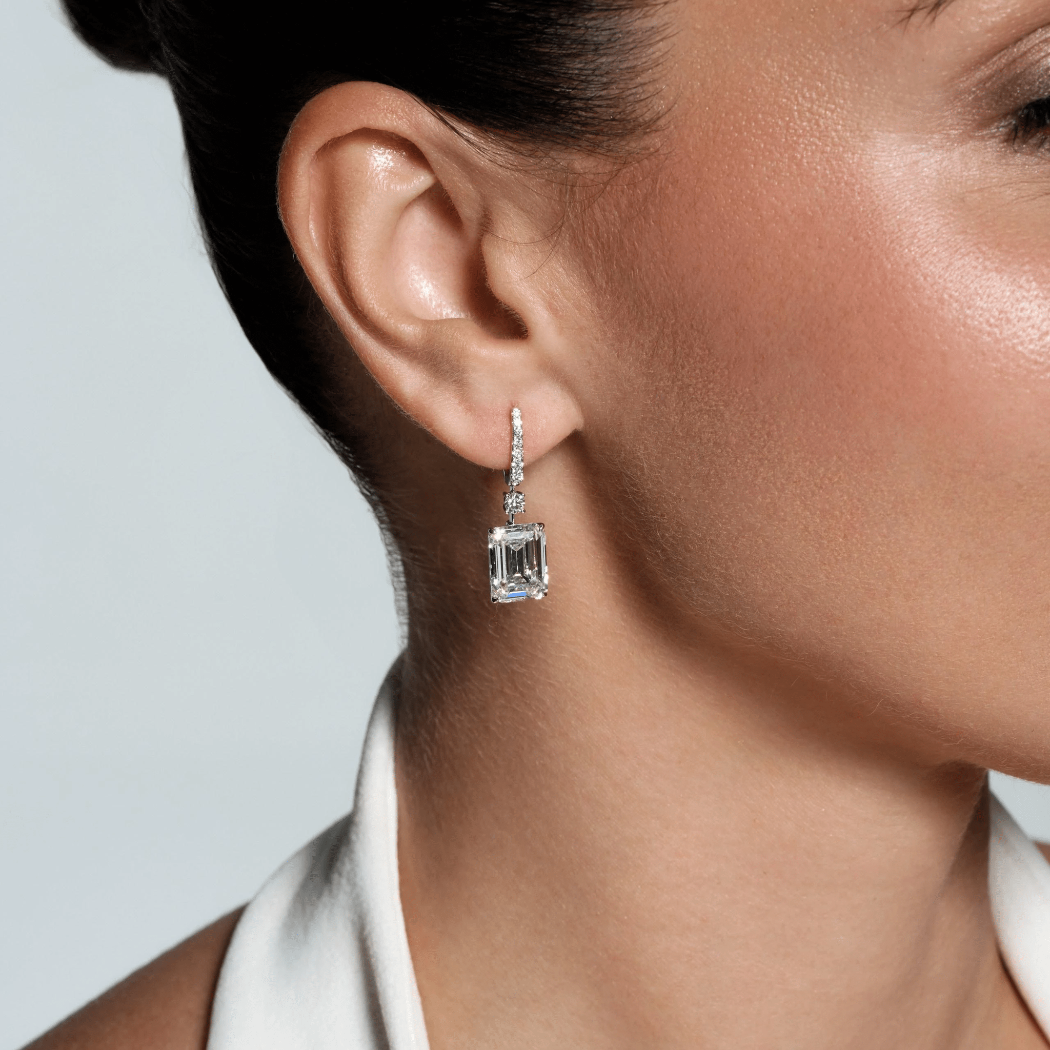 EMERALD DIAMOND EARRINGS - KAMNI Jewelry