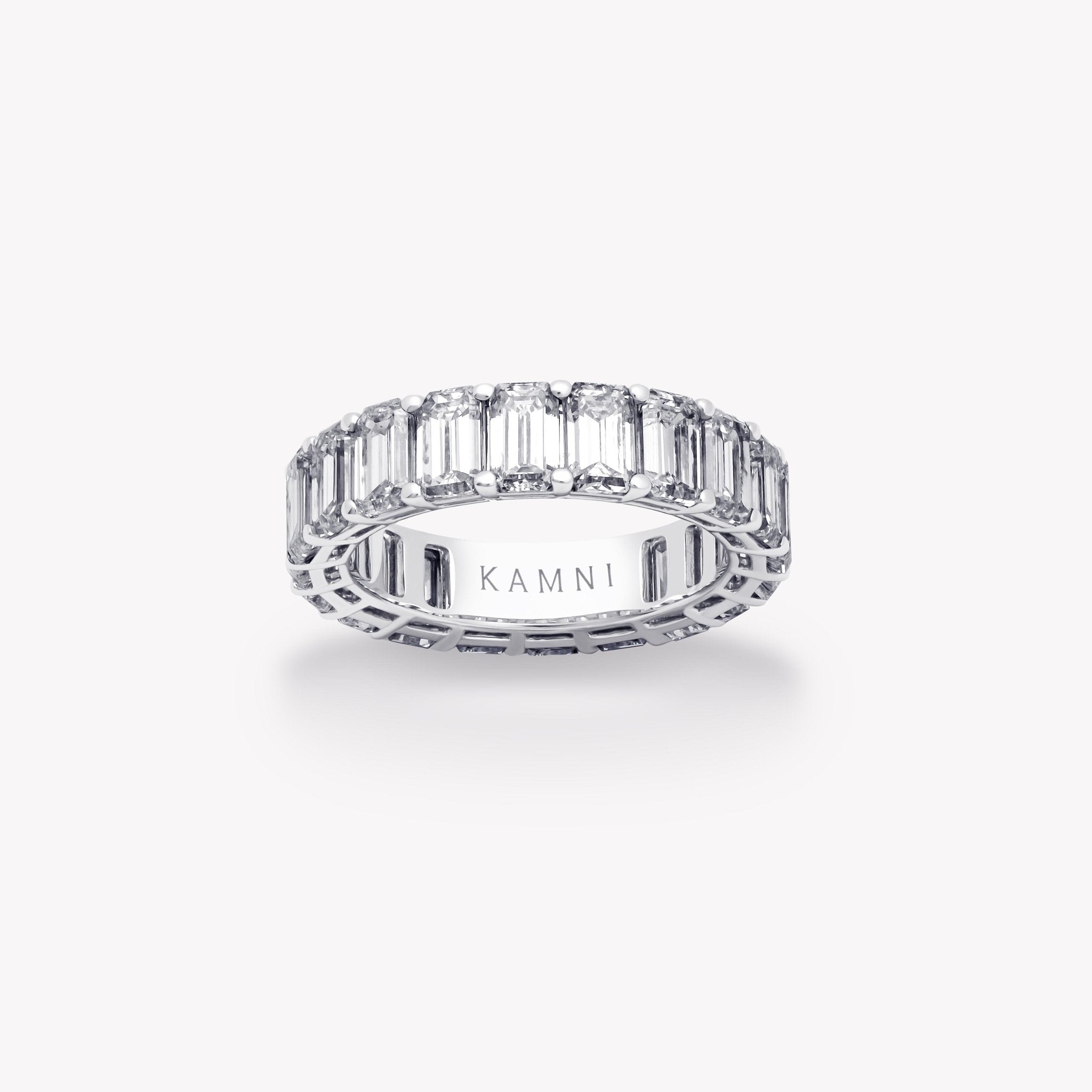 EMERALD DIAMOND ETERNITY RING - KAMNI Jewelry