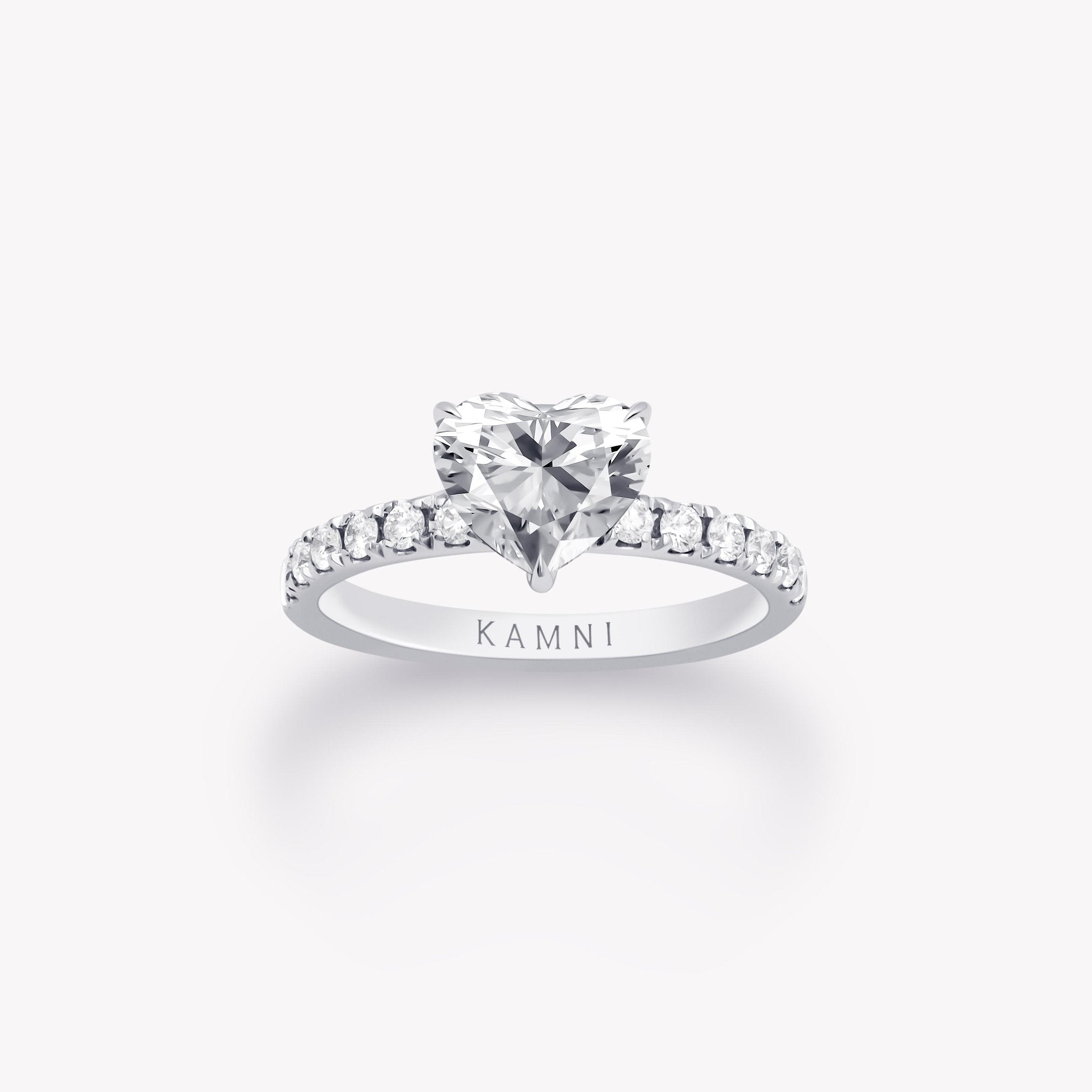 HEART CUT PAVE DIAMOND RING - KAMNI Jewelry