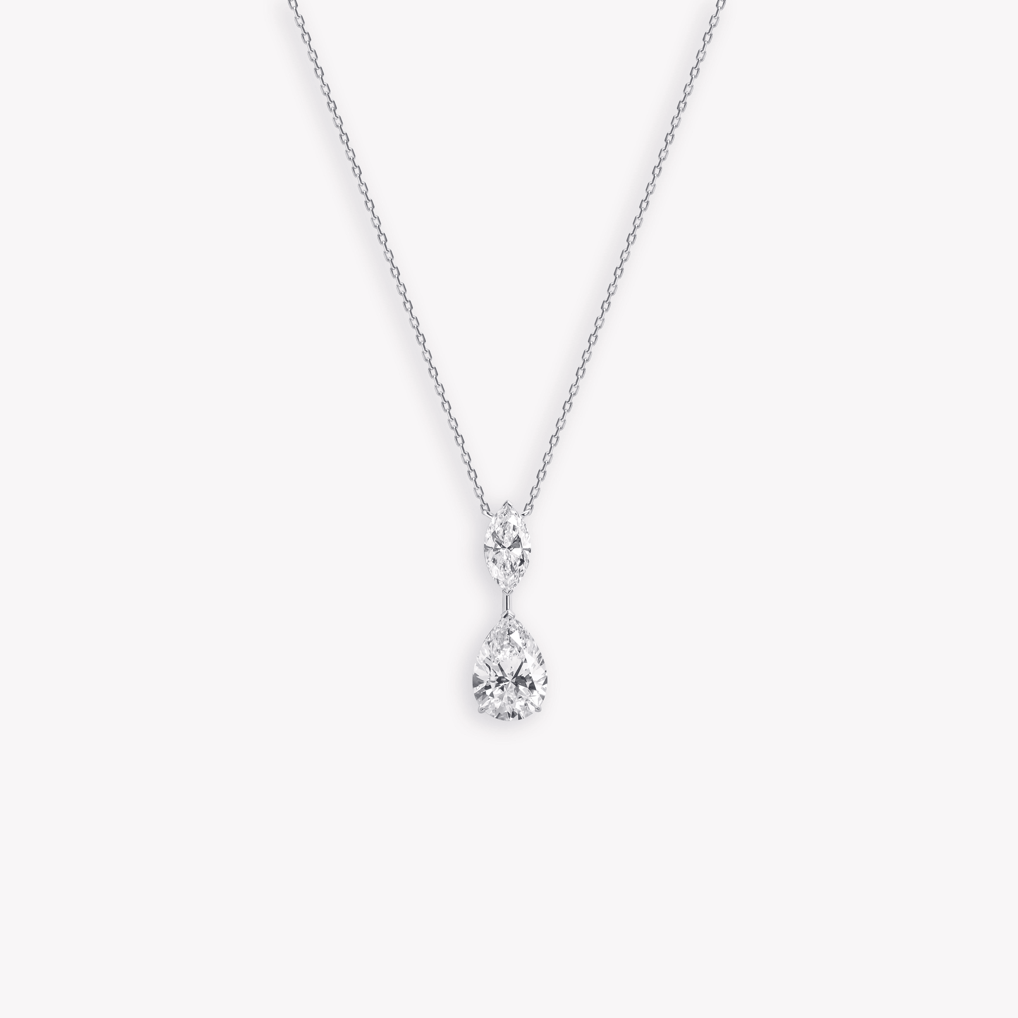 PEAR AND MARQUISE DIAMOND PENDANT - KAMNI Jewelry