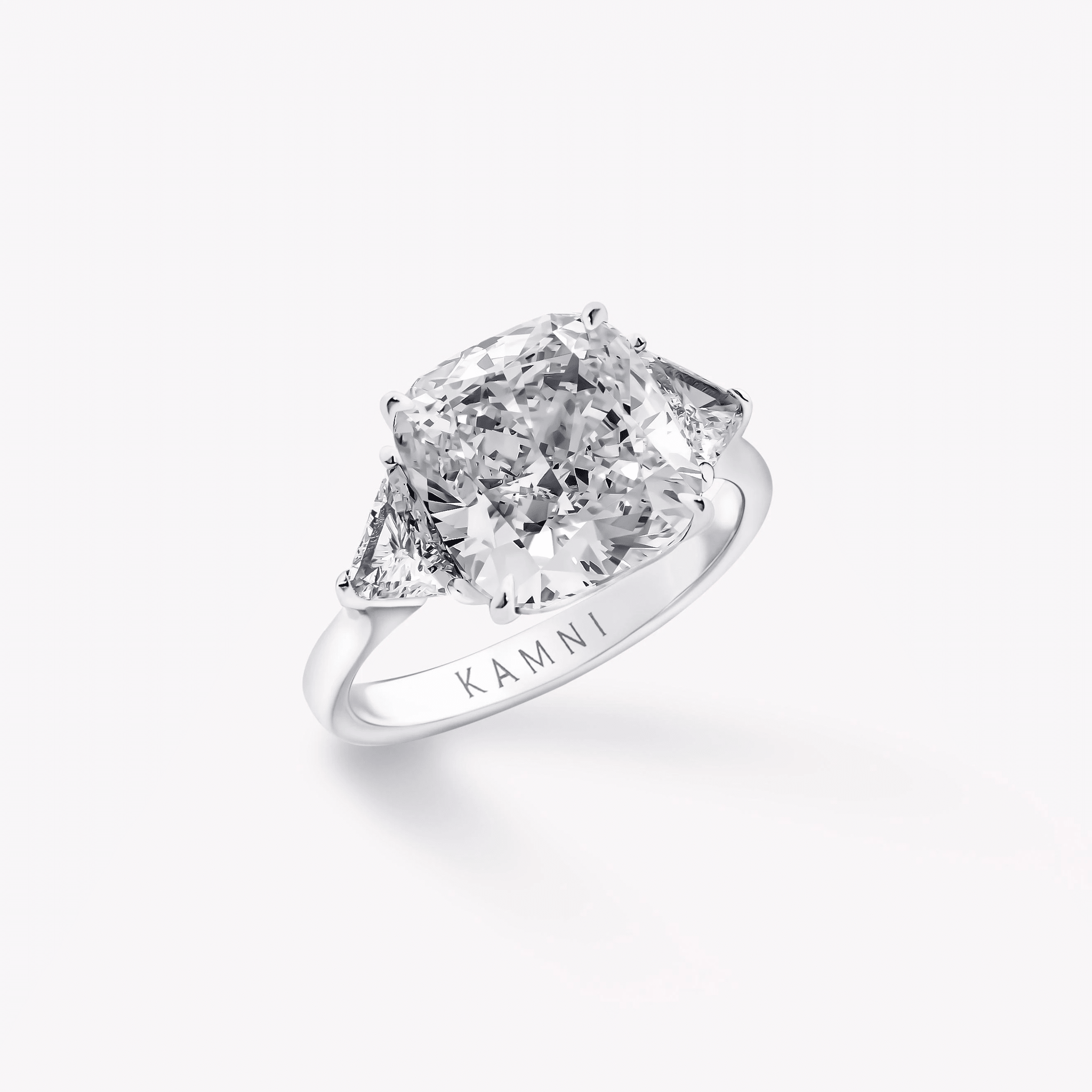CUSHION CUT DIAMOND ENGAGEMENT RING - KAMNI Jewelry