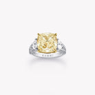 CUSHION CUT YELLOW DIAMOND ENGAGEMENT RING - KAMNI Jewelry