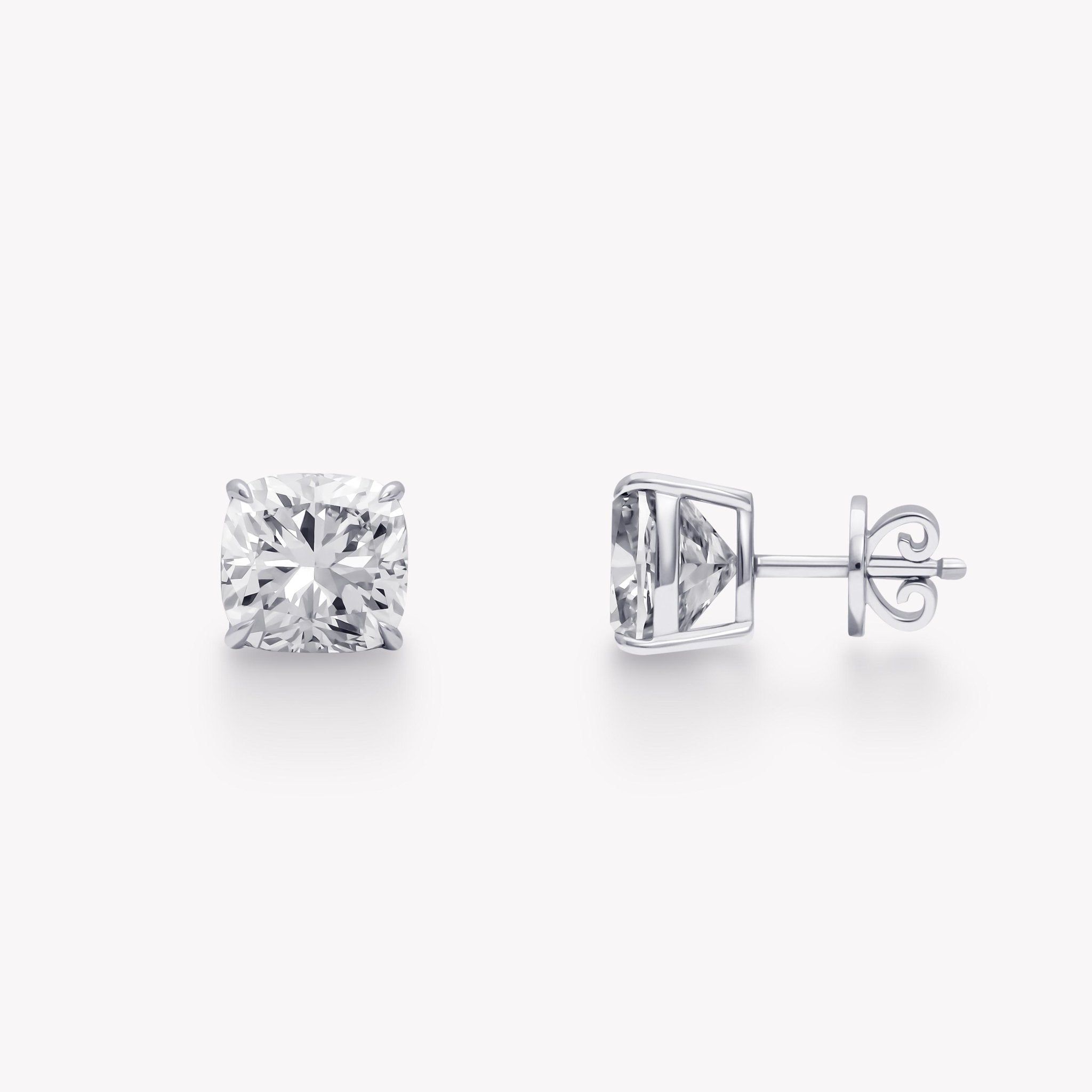 CUSHION DIAMOND STUD EARRINGS - KAMNI Jewelry