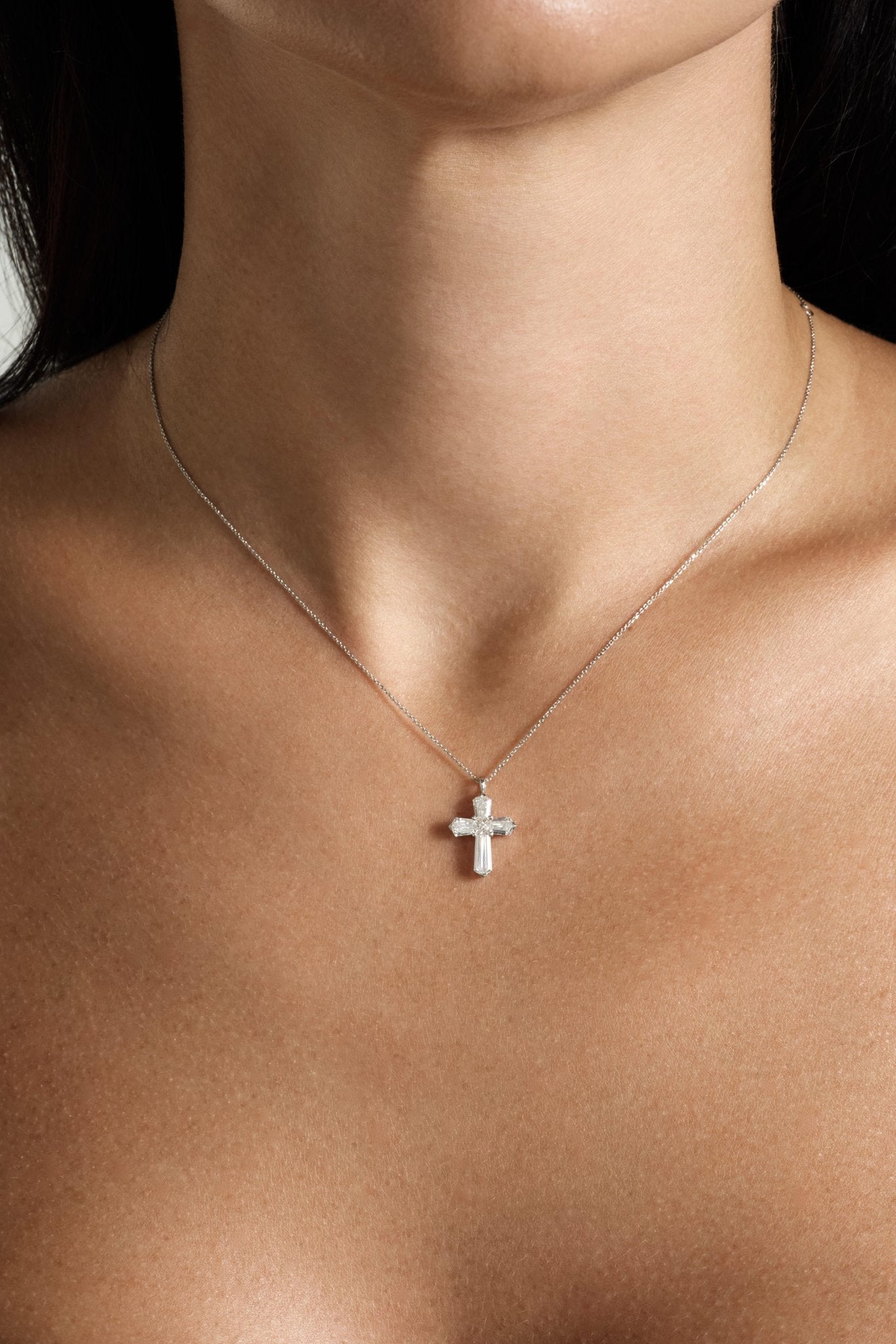 DIAMOND CROSS PENDANT - KAMNI Jewelry