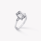 EMERALD CUT DIAMOND ENGAGEMENT RING - KAMNI Jewelry