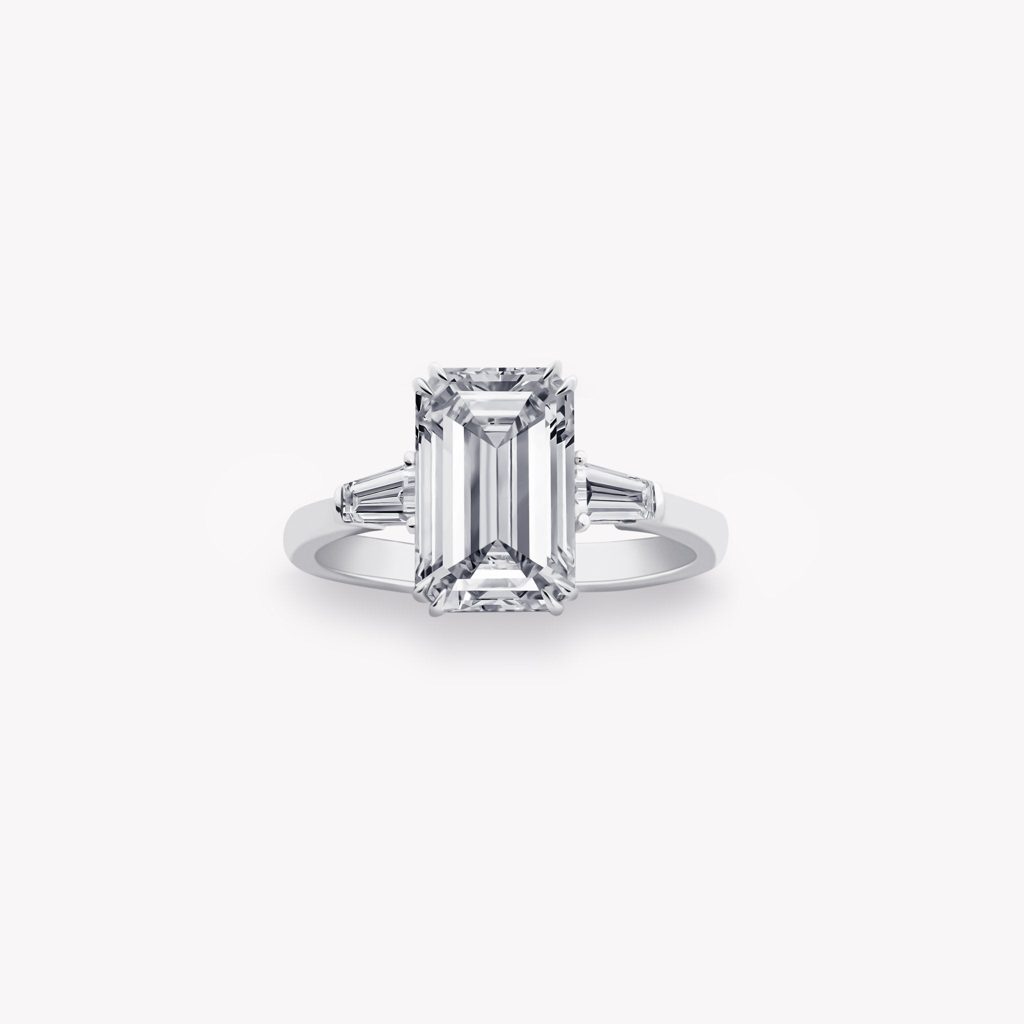 EMERALD CUT DIAMOND ENGAGEMENT RING - KAMNI Jewelry