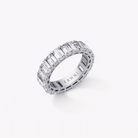 EMERALD DIAMOND ETERNITY RING - KAMNI Jewelry