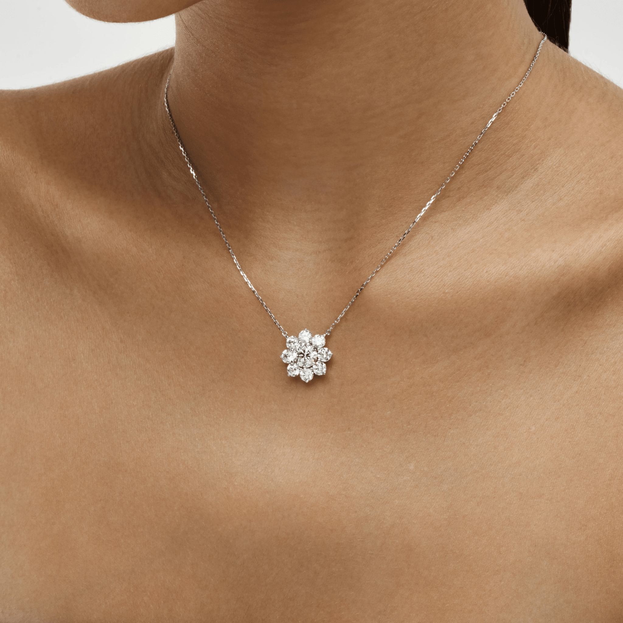 FLORAL DIAMOND PENDANT - KAMNI Jewelry