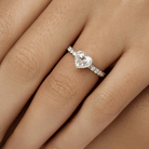 HEART CUT PAVE DIAMOND RING - KAMNI Jewelry