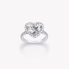 HEART CUT PAVE & HALO DIAMOND RING - KAMNI Jewelry