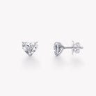 HEART DIAMOND STUD EARRINGS - KAMNI Jewelry