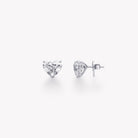 HEART - SHAPED DIAMOND STUD EARRINGS - KAMNI Jewelry
