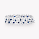SAPPHIRE AND DIAMOND FLORAL BRACELET