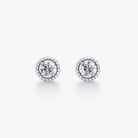 ROUND DIAMOND TRANSFORMER STUD EARRINGS