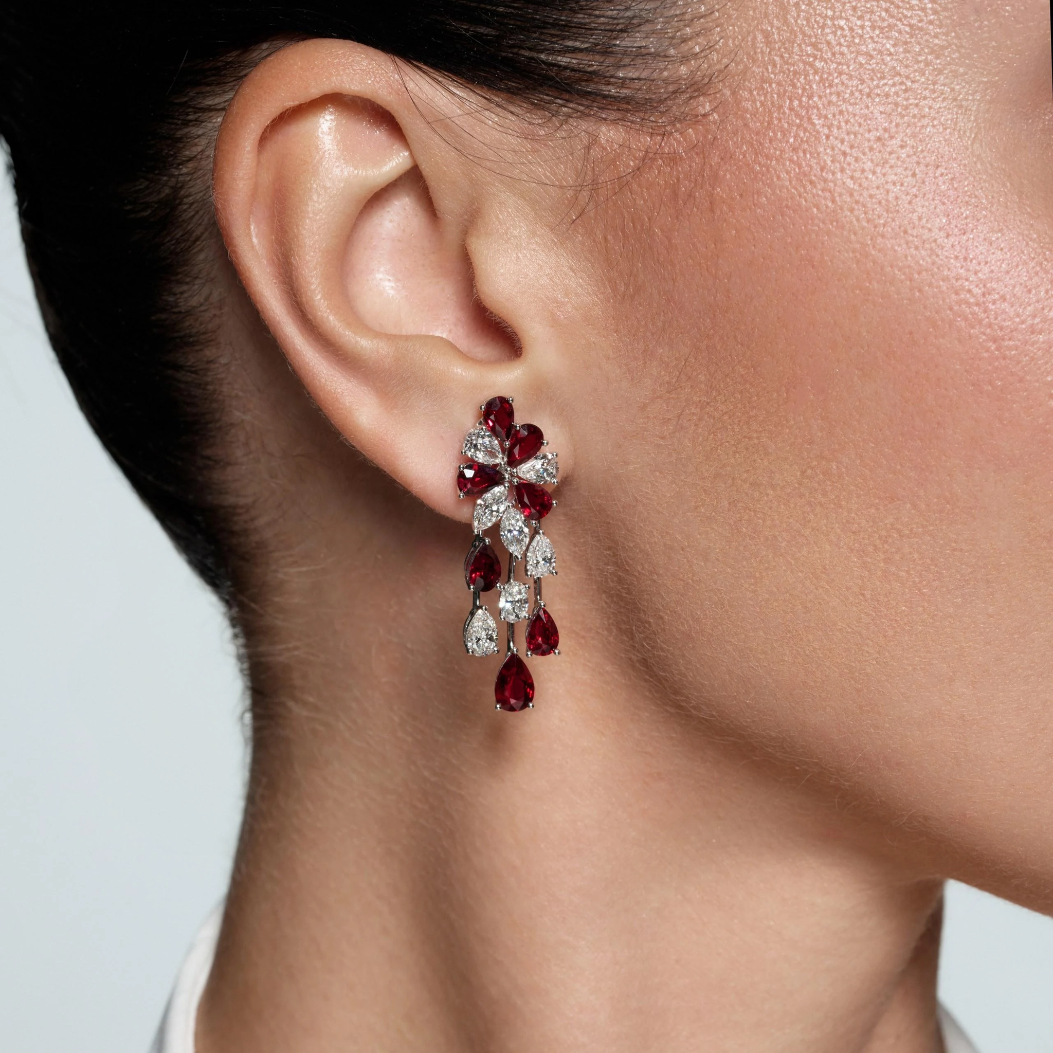 RUBY AND DIAMOND EARRINGS