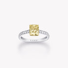 RADIANT CUT YELLOW DIAMOND RING