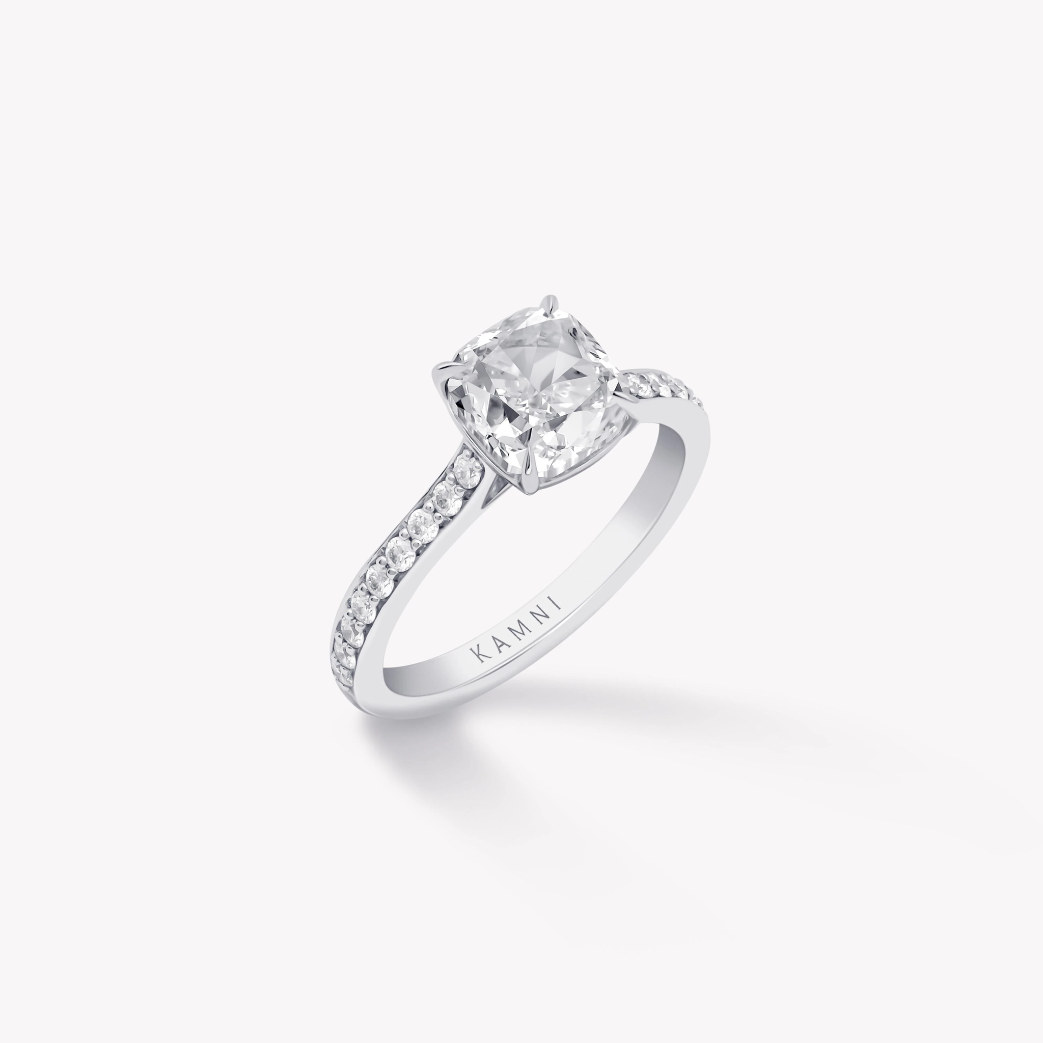 CUSHION CUT PAVE DIAMOND RING