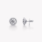 ROUND DIAMOND HALO STUD EARRINGS