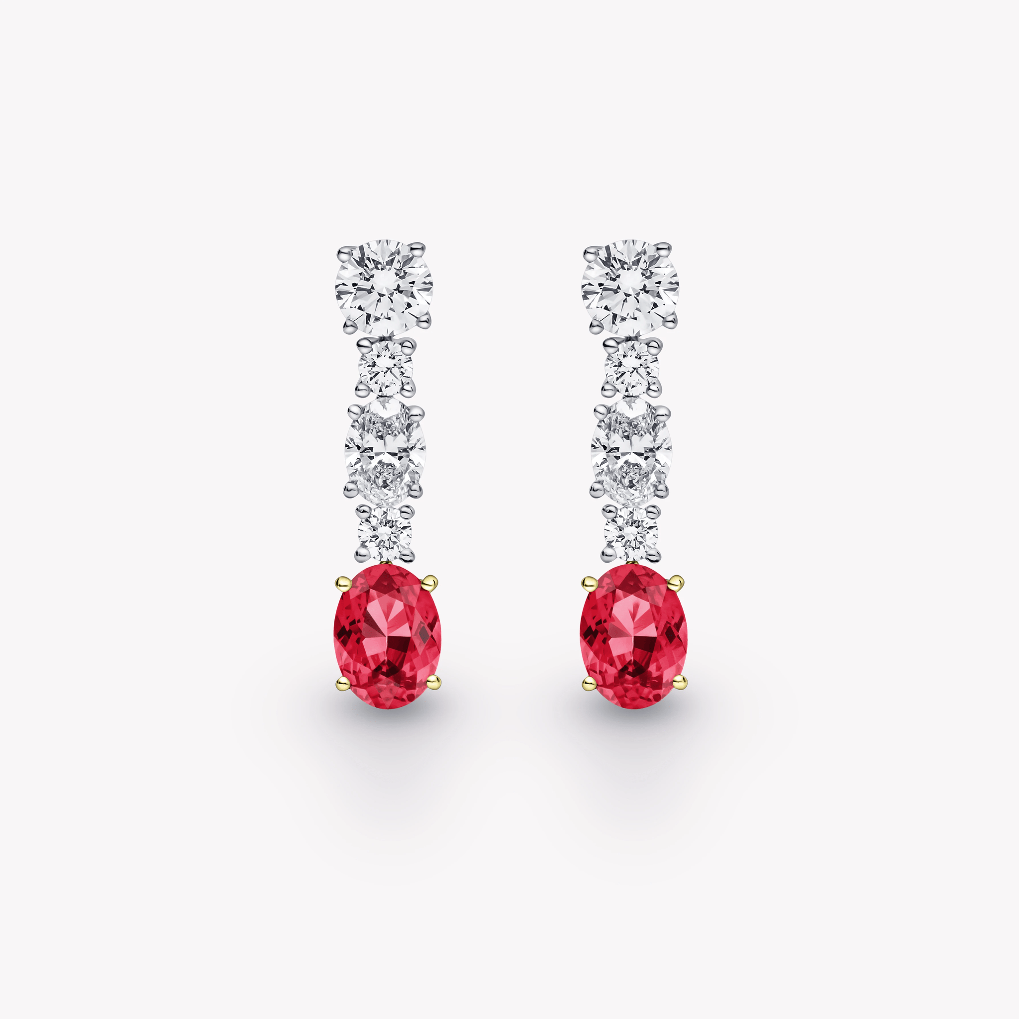 MAHENGE PINK SPINELL AND WHITE DIAMOND EARRINGS - KAMNI Jewelry