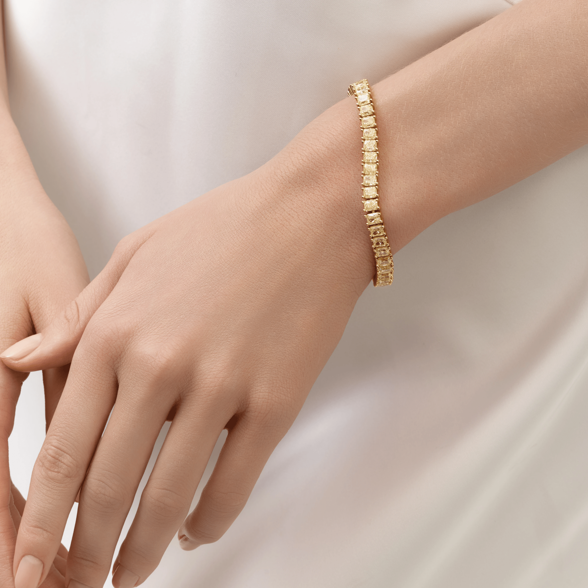 OVAL CUT YELLOW DIAMOND BRACELET - KAMNI Jewelry