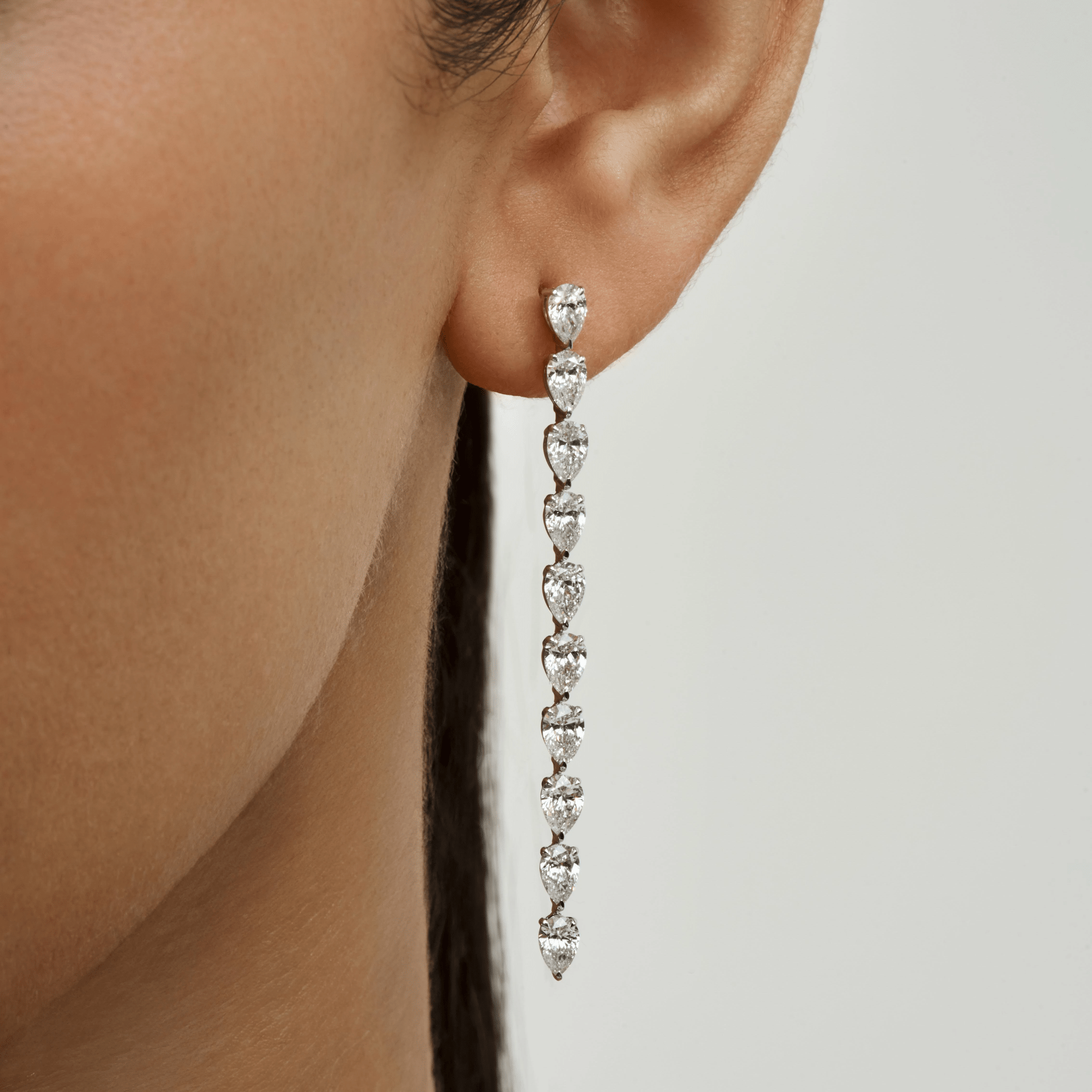 PEAR DROP DIAMOND EARRINGS - KAMNI Jewelry