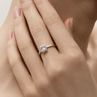 RADIANT DIAMOND HALO ENGAGEMENT RING - KAMNI Jewelry