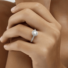 ROUND DIAMOND HALO RING - KAMNI Jewelry