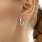 ROUND DIAMOND HOOP EARRINGS - KAMNI Jewelry