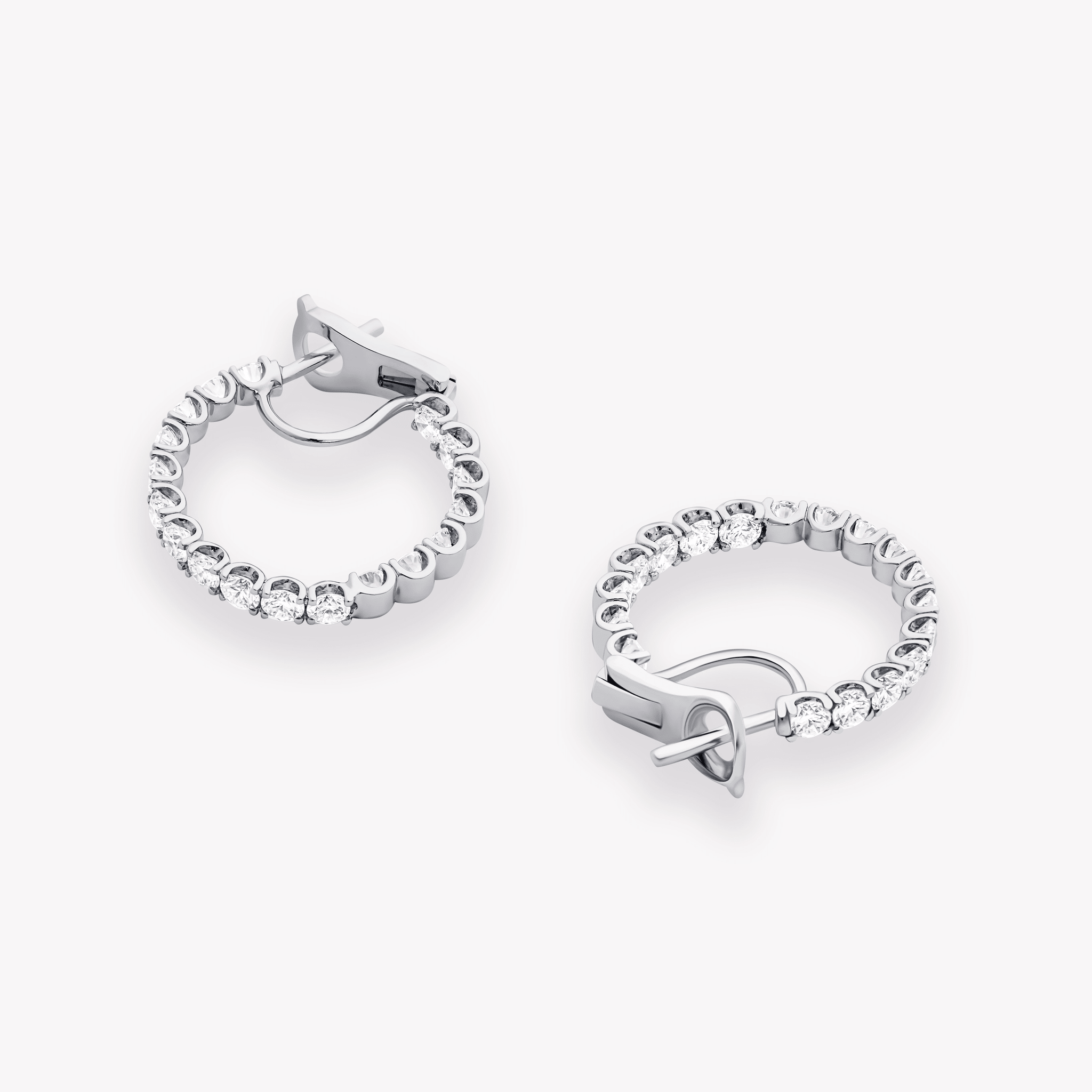 ROUND DIAMOND HOOP EARRINGS - KAMNI Jewelry