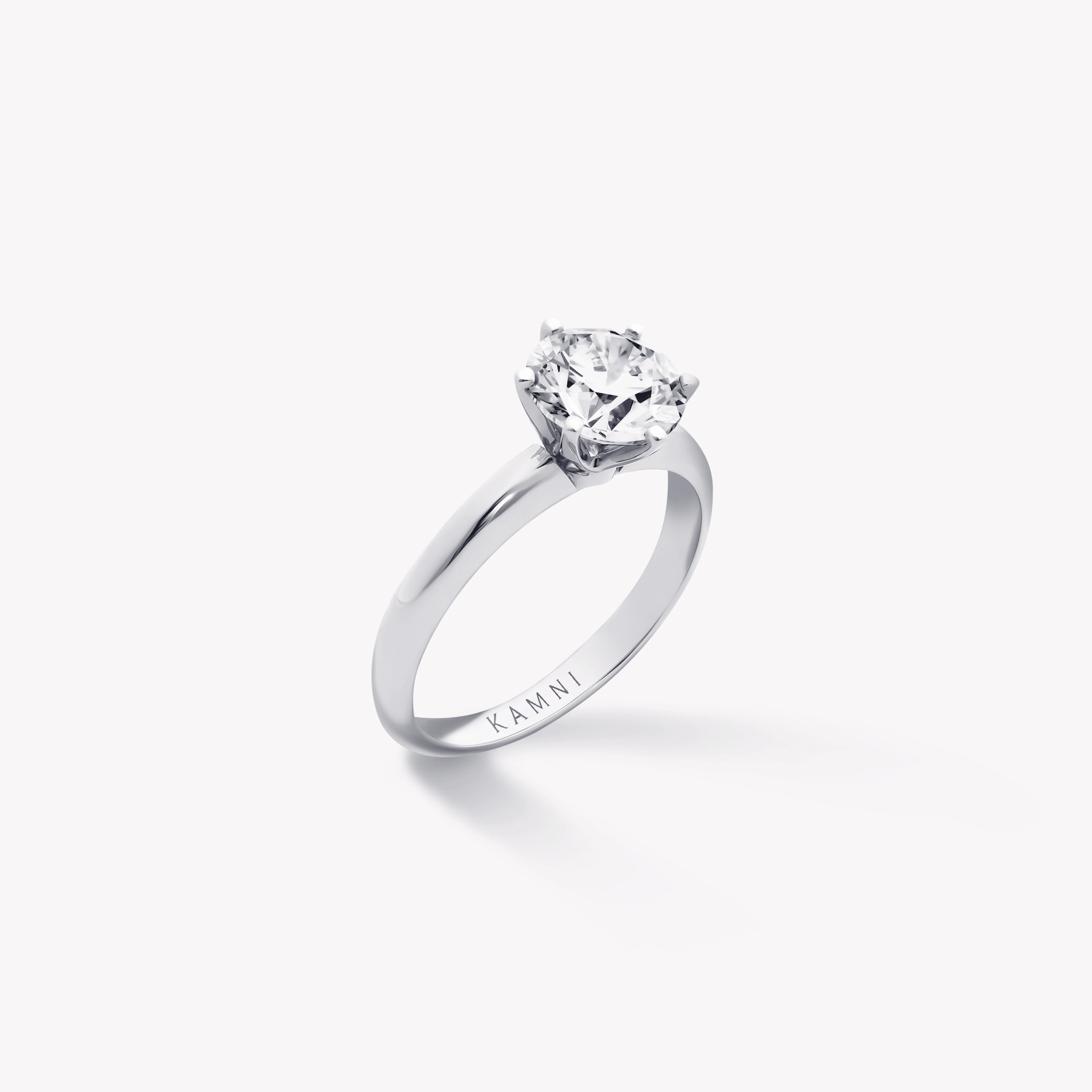 SOLITAIRE ROUND DIAMOND ENGAGEMENT RING - KAMNI Jewelry