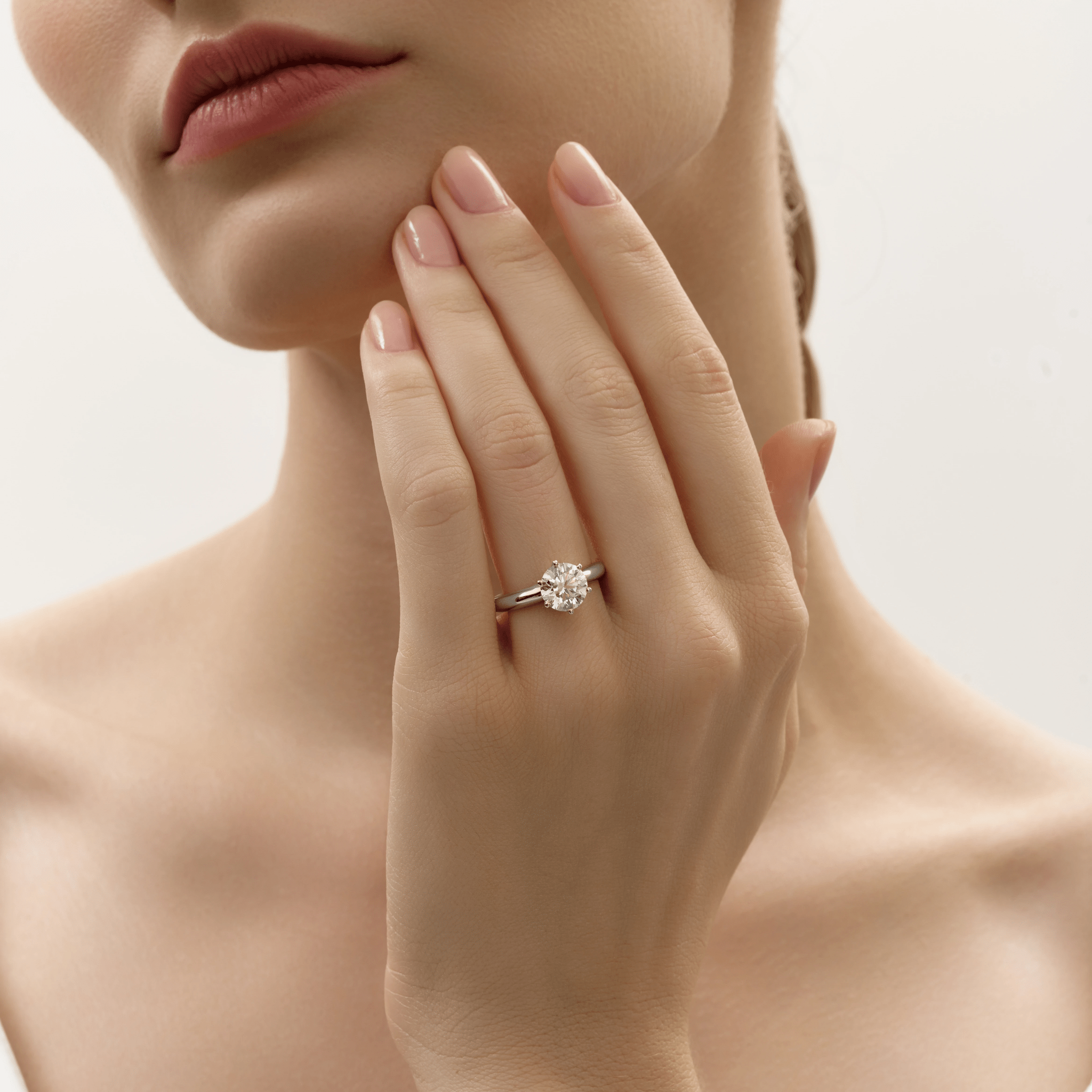 SOLITAIRE ROUND DIAMOND ENGAGEMENT RING - KAMNI Jewelry