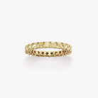 YELLOW ASSCHER DIAMOND ETERNITY BAND - KAMNI Jewelry