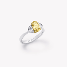 YELLOW OVAL DIAMOND ENGAGEMENT RING - KAMNI Jewelry