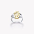 YELLOW OVAL DIAMOND ENGAGEMENT RING - KAMNI Jewelry