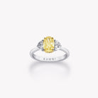YELLOW OVAL DIAMOND ENGAGEMENT RING - KAMNI Jewelry