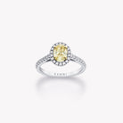 YELLOW OVAL DIAMOND ENGAGEMENT RING - KAMNI Jewelry