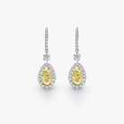 YELLOW PEAR AND WHITE DIAMOND EARRINGS - KAMNI Jewelry