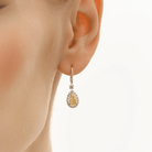 YELLOW PEAR AND WHITE DIAMOND EARRINGS - KAMNI Jewelry